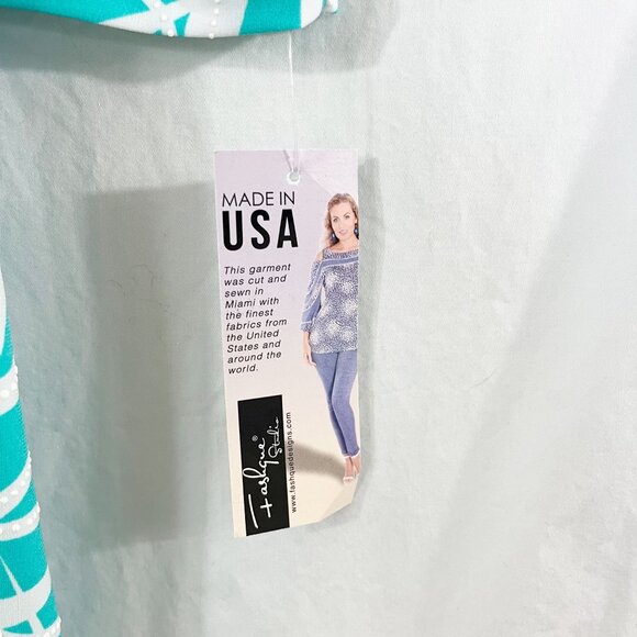 NEW Fashque Studio Sweetheart Neck Dress Tropical Made in USA - Size Small - Picture 3 of 8